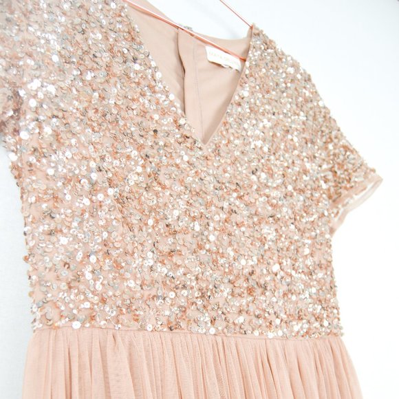 ASOS Maya Muted Blush Size 6 Formal Dress - Picture 4 of 9
